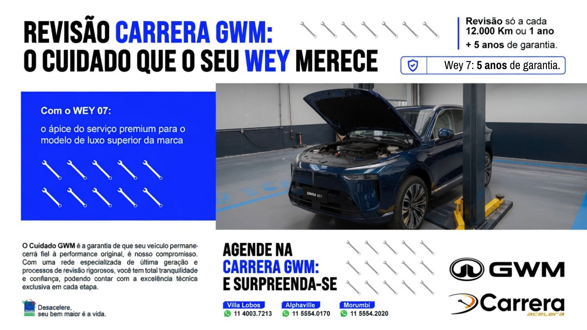 REVISÃO WEY 07 PROGRAMADA REALIZADA A CADA 12.000 KM OU 1 ANO.