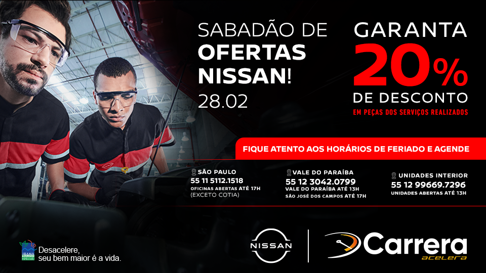 SABADÃO DE OFERTAS OFICINAS NISSAN