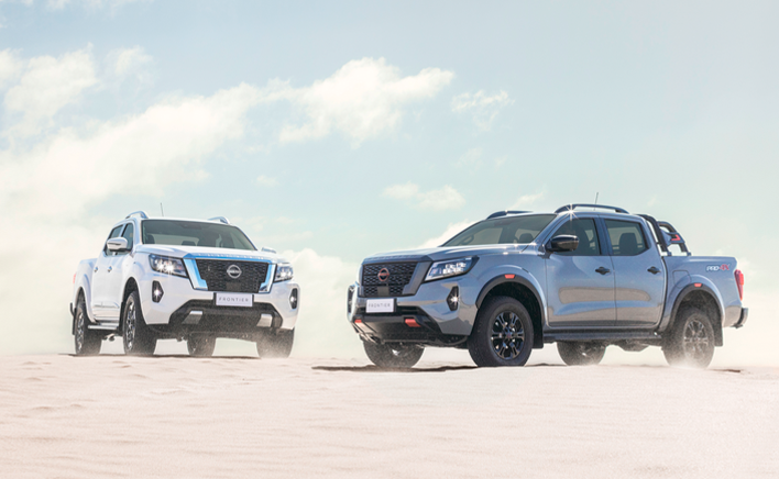Descubra todos os ângulos e detalhes da Nissan Frontier 2025.