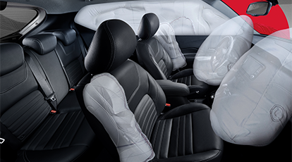 Segurança completa com 6 airbags e controles eletrônicos