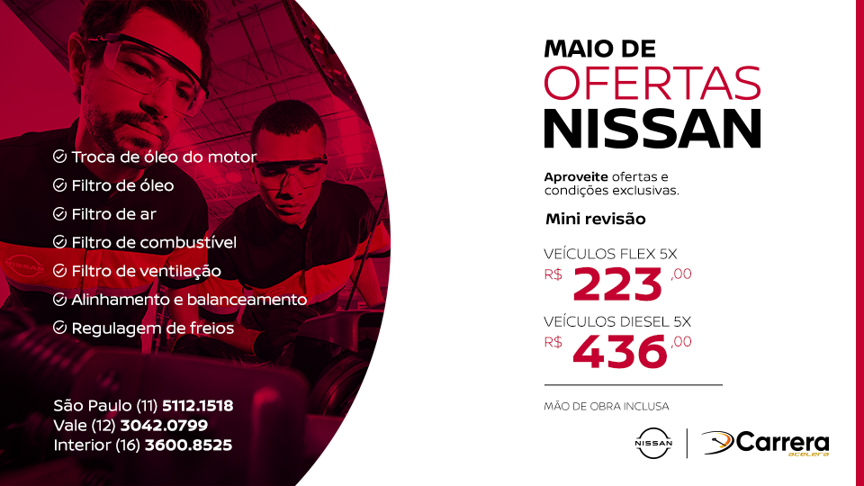MINI REVISÃO NISSAN (FLEX E DIESEL)