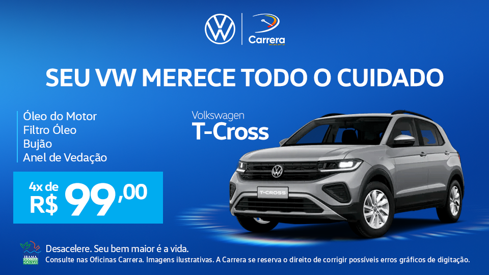 TROCA DE ÓLEO + FILTRO + BUJÃO + ANEL DE VEDAÇÃO