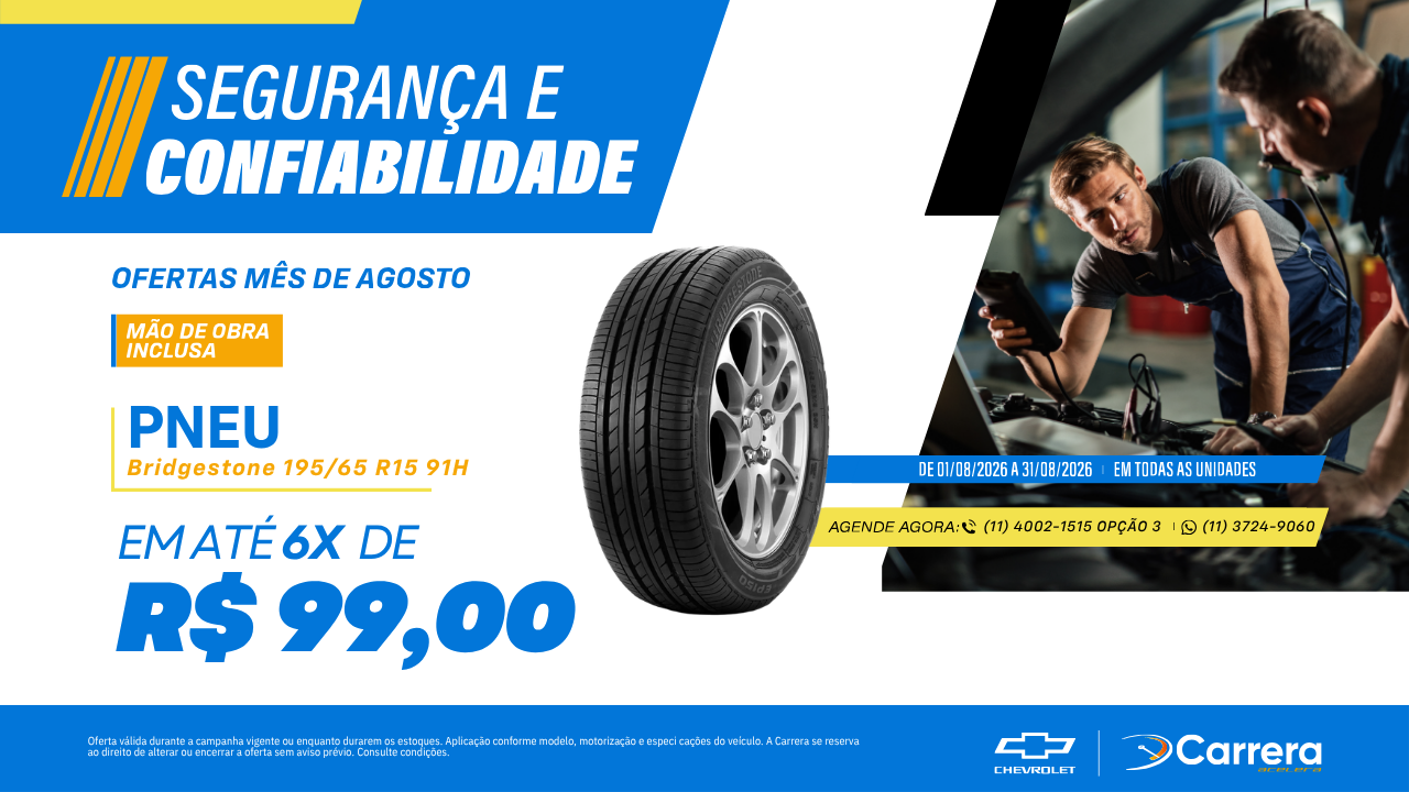 TROCA DO PNEU PNEU BRIDGESTONE 195/65 R15 91H