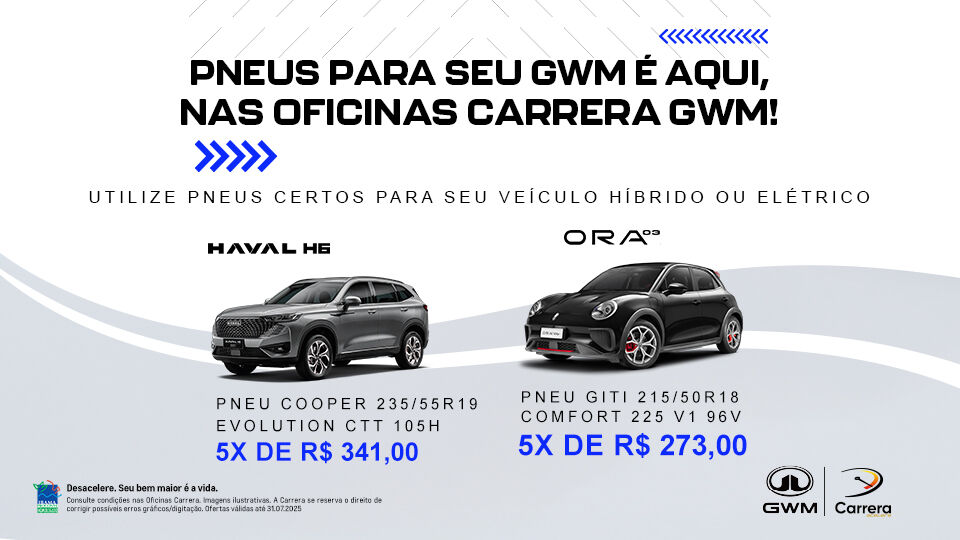 PNEUS PARA SEU GWM É AQUI