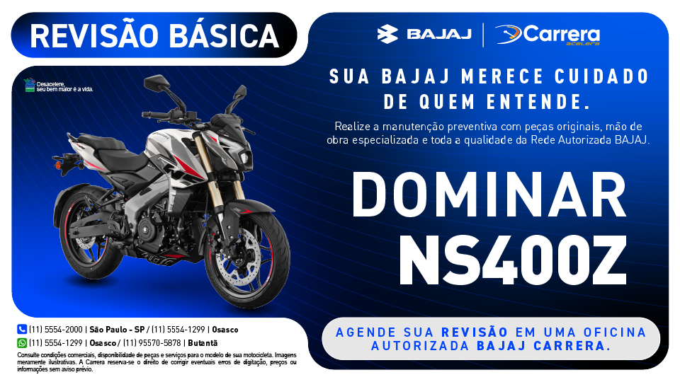 REVISÃO BÁSICA - DOMINAR NS400Z