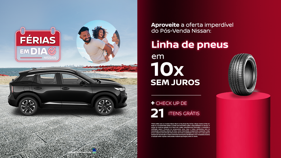 LINHA COMPLETA DE PNEUS EM ATÉ 10X SEM JUROS + CHECK-UP GRATUITO DE 21 ITENS INCLUÍDO.