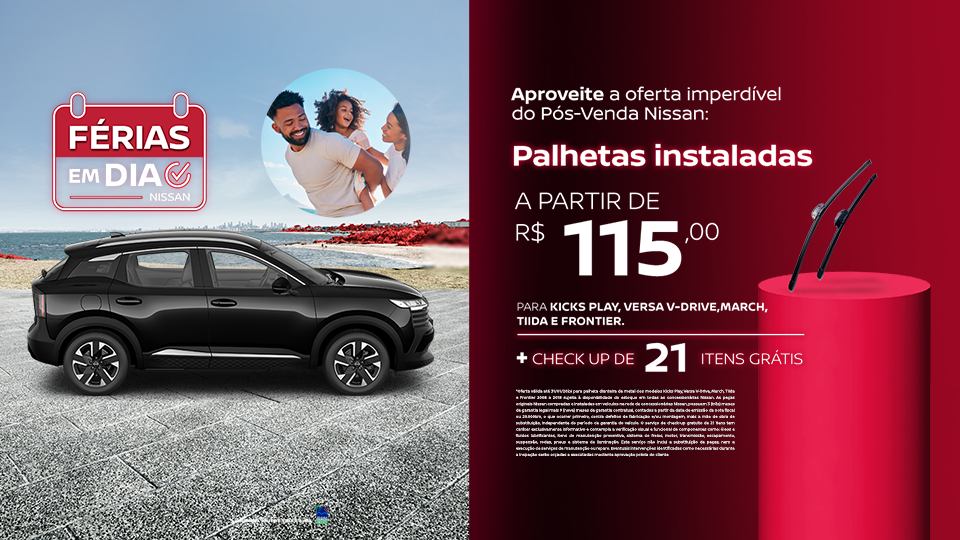 PALHETAS DIANTEIRAS INSTALADAS A PARTIR DE R$ 115 + CHECK-UP GRATUITO DE 21 ITENS INCLUÍDO.