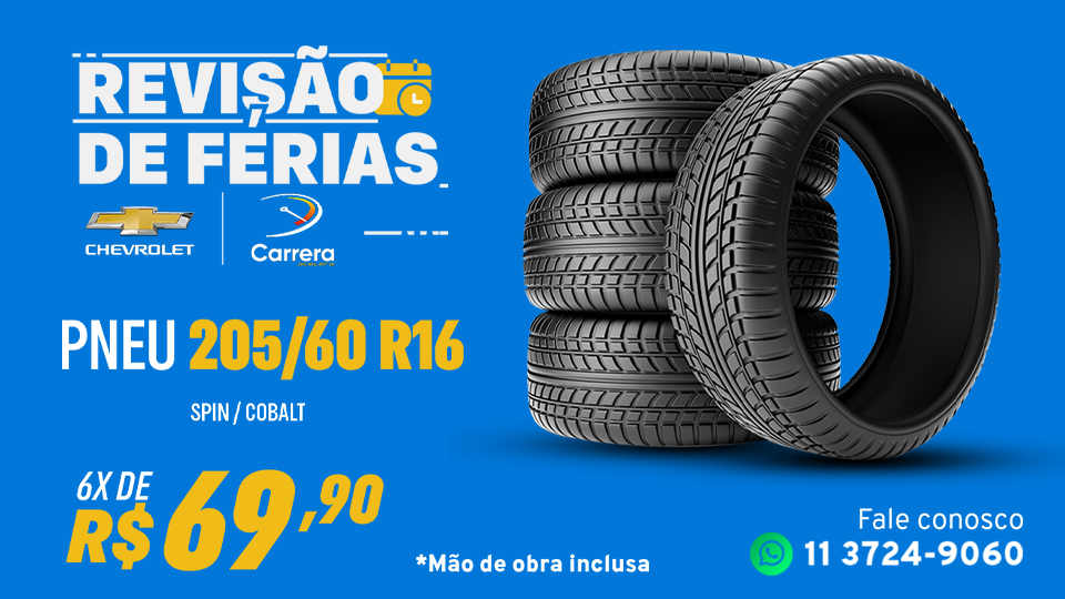 PNEU 205/60 R16 6× R$69,90 COM INSTALAÇÃO INCLUSA (UNIDADE).